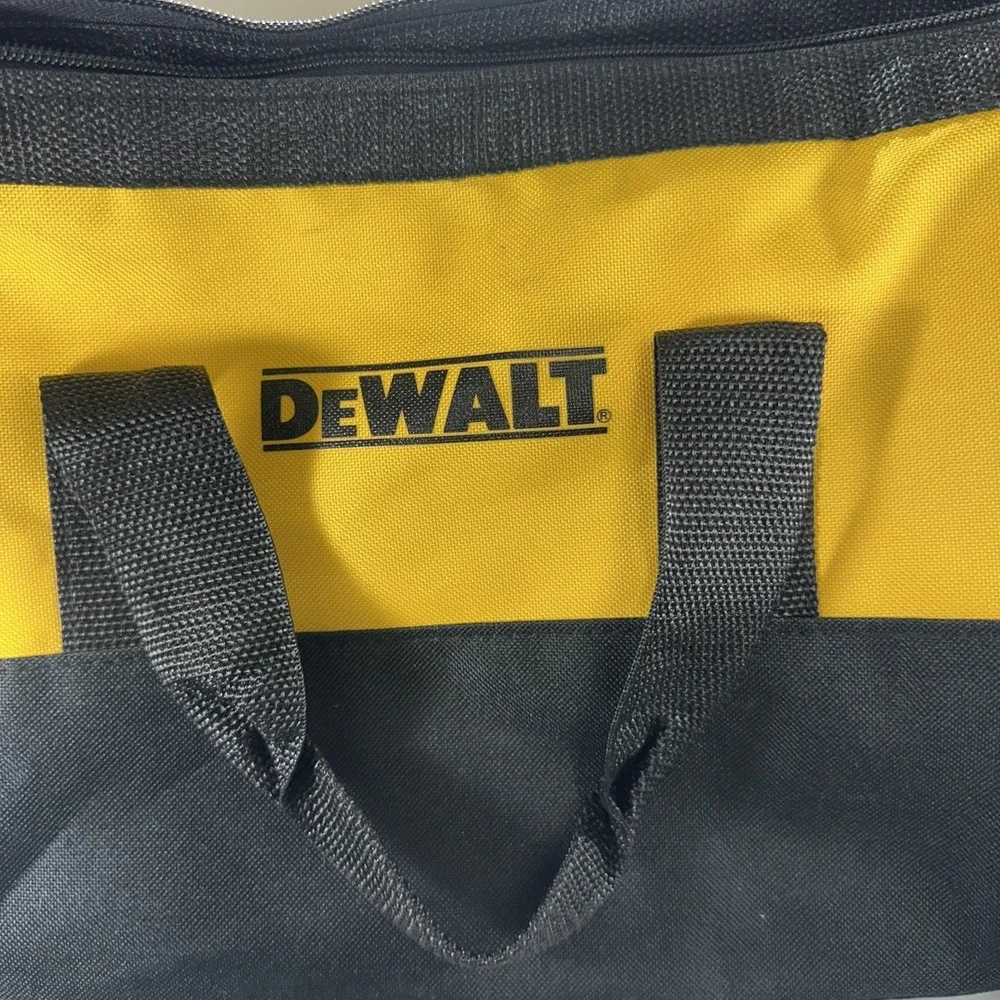 DEWALT 13 X 11x 10  Ballistic Nylon Contractor Tool Bag Black/Yellow